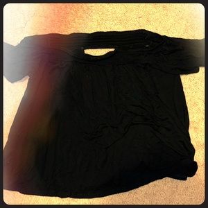 Off the shoulder black top